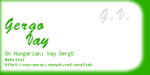gergo vay business card